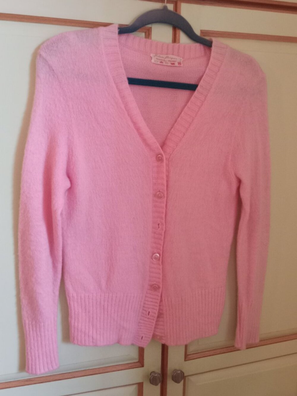 Vintage 1960 pink sweater pinup